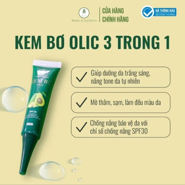 kem bơ cấy trắng nano olic chính hãng