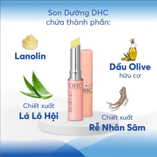 Son dưỡng môi DHC không màu hỗ trợ giảm thâm môi 1.5g