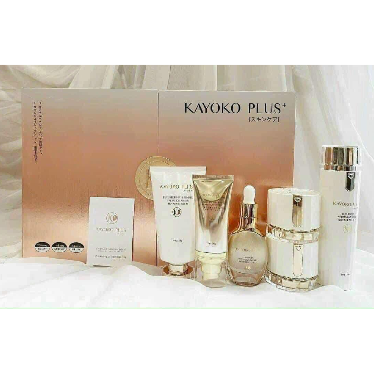 bo-kayoko-plus-trang bộ mỹ phẩm Kayoko plus trắng 6in1 hỗ trợ mờ nám tàn nhang, trắng da